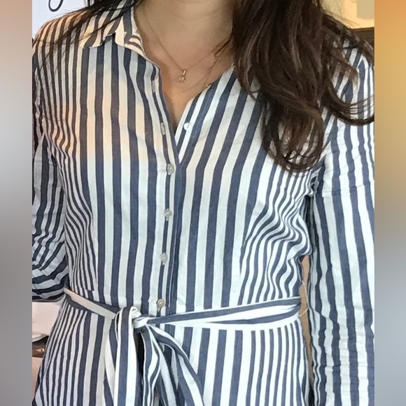 Felicity & Coco Rachel Striped Shirtdress Size Small - Picture 7 of 7